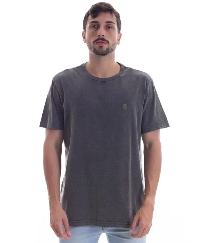 CAMISETA WASHED NORWAY GUIDE PRETO
