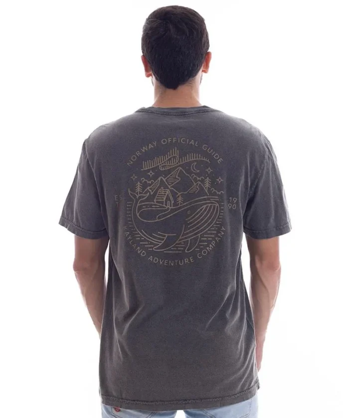 CAMISETA WASHED NORWAY GUIDE PRETO - Imagem 4