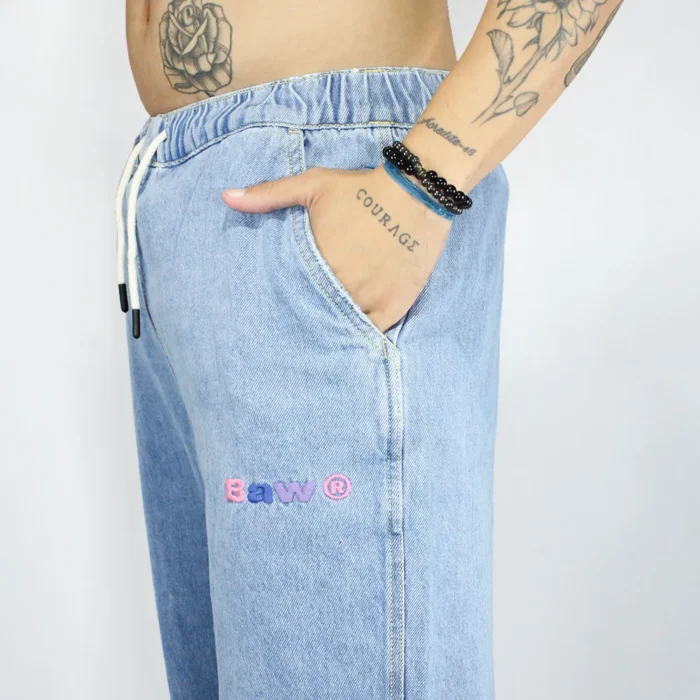 CALÇA WIDE FIT TAG LOGO BAW JEANS - Imagem 3