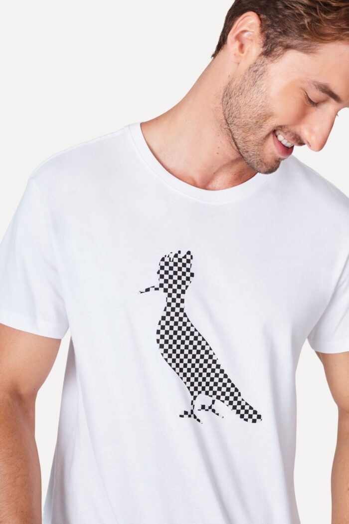 CAMISETA RESERVA ESTAMPADA PICA PAU GRID BRANCA