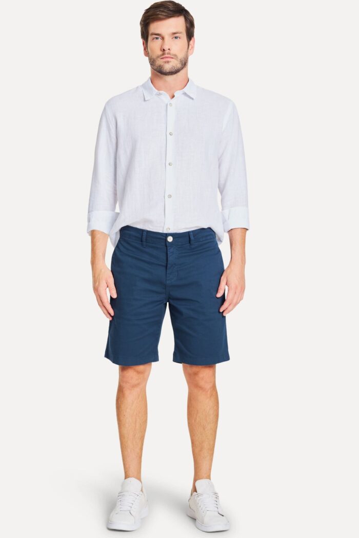 BERMUDA SIMPLES CHINO CONTINUA MARINHO