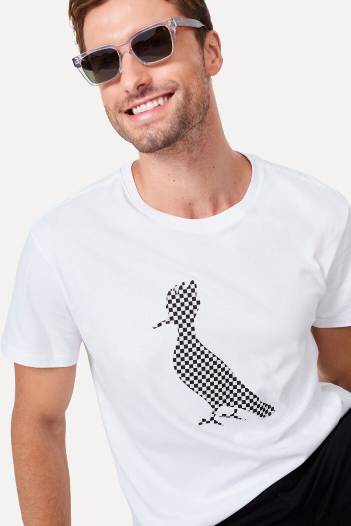 CAMISETA RESERVA ESTAMPADA PICA PAU GRID BRANCA - Imagem 2