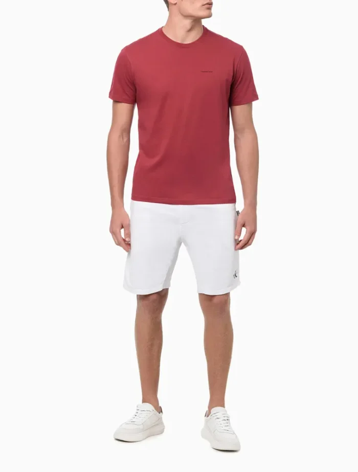 CAMISETA LOGO BÁSICO CALVIN KLEIN JEANS VERMELHO ESCURO - Imagem 4