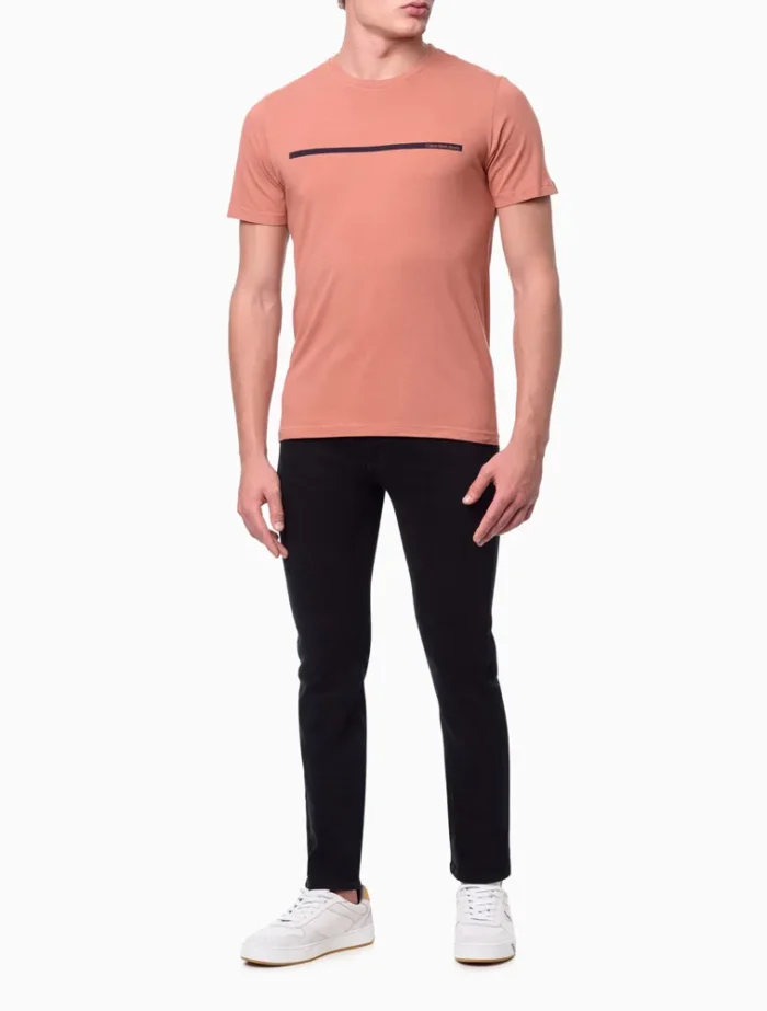 CAMISETA PALITO CALVIN KLEIN JEANS FERRUGEM - Imagem 3
