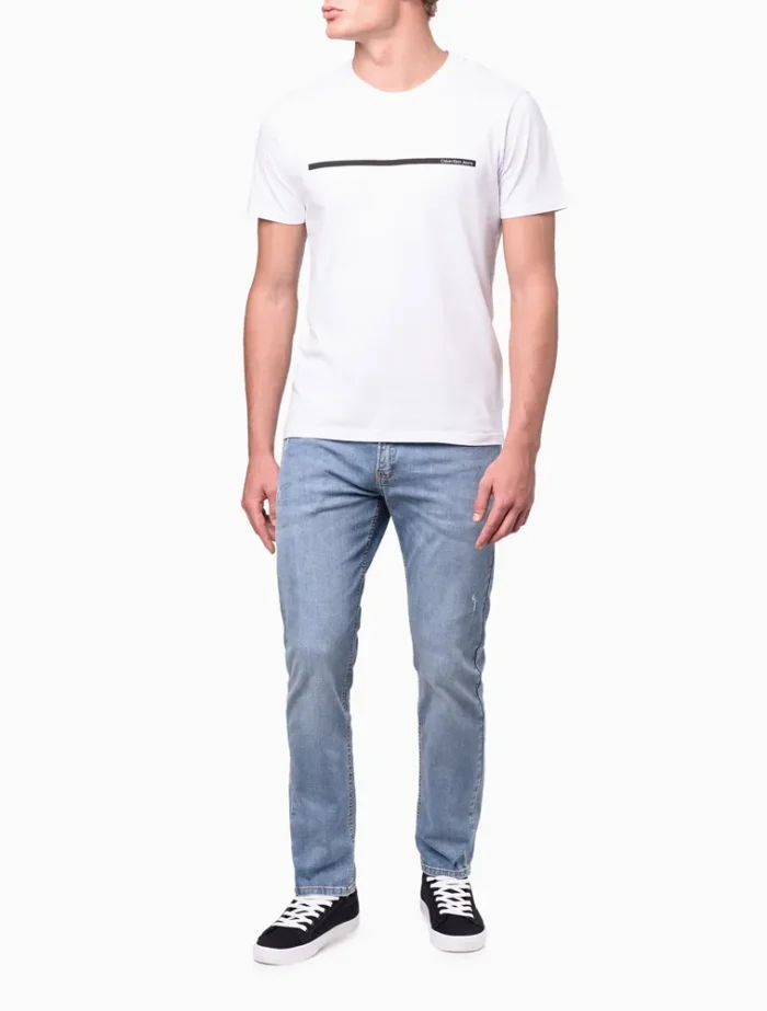 CAMISETA PALITO CALVIN KLEIN JEANS BRANCO - Imagem 3