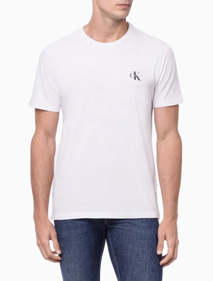 CAMISETA LOGO REISSUE NO PEITO CALVIN KLEIN JEANS BRANCO
