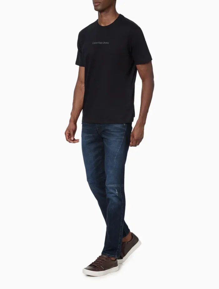 CAMISETA DE ALGODÃO CALVIN KLEIN JEANS PRETO - Imagem 2