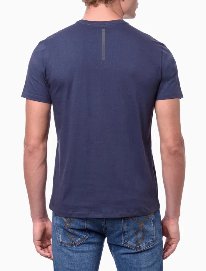 CAMISETA DE ALGODÃO CALVIN KLEIN JEANS AZUL MARINHO - Imagem 4