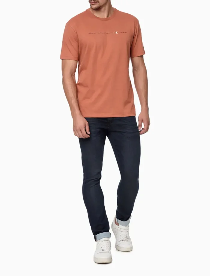CAMISETA LOGO CALVIN KLEIN JEANS FERRUGEM - Imagem 3