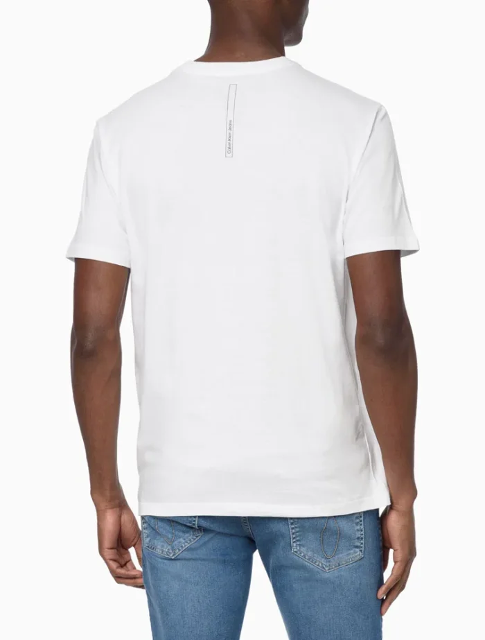 CAMISETA MEIA MALHA LOGO CALVIN KLEIN JEANS BRANCO 2 - Imagem 4