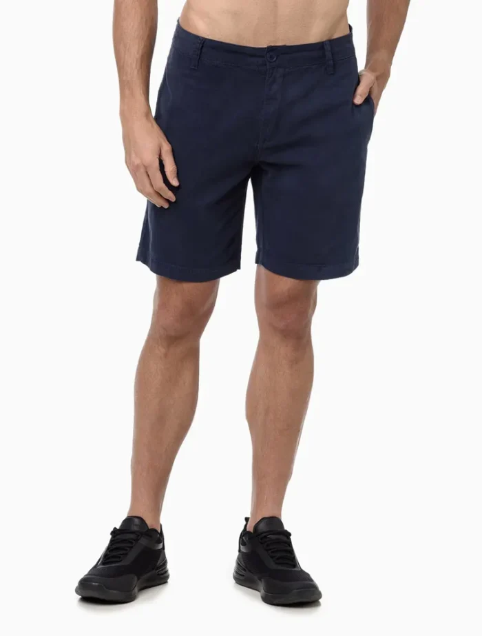 BERMUDA DE SARJA CALVIN KLEIN JEANS AZUL MARINHO
