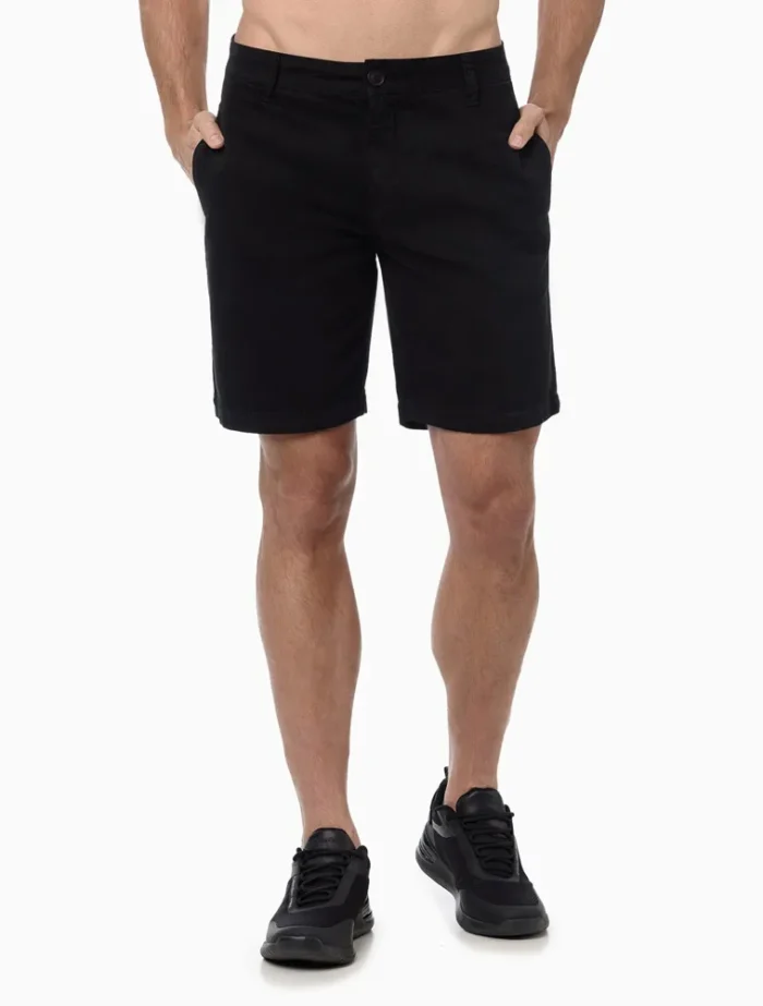 BERMUDA DE SARJA CALVIN KLEIN JEANS PRETO