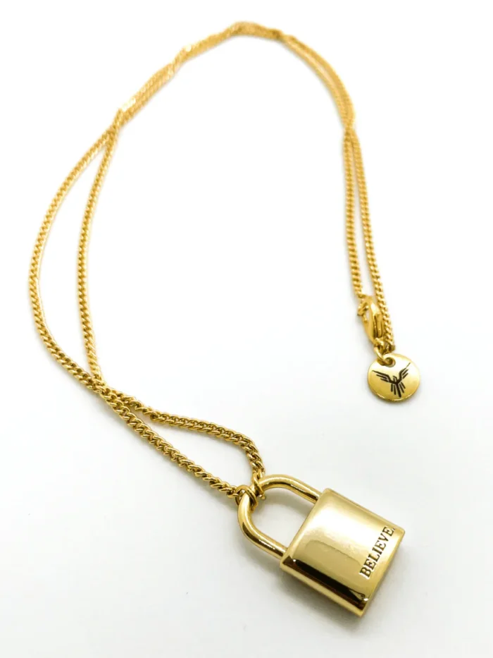 CORRENTE CADEADO DOURADO - Imagem 3