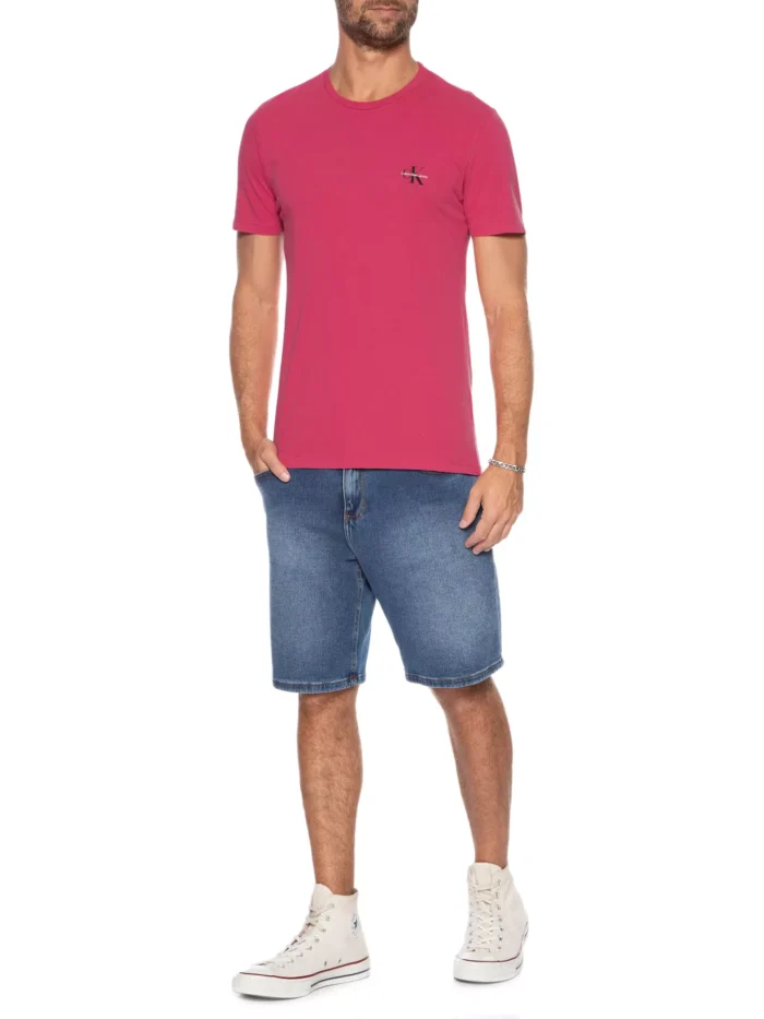 CAMISETA REISSUE PEITO CALVIN KLEIN ROSA ESCURO - Imagem 4