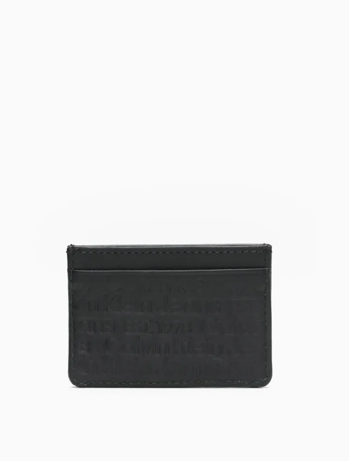 PORTA CARTÃO MASCULINO QUEIMA LOGO CALVIN KLEIN JEANS PRETO
