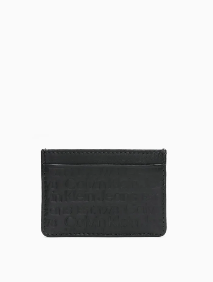 PORTA CARTÃO MASCULINO QUEIMA LOGO CALVIN KLEIN JEANS PRETO - Imagem 3