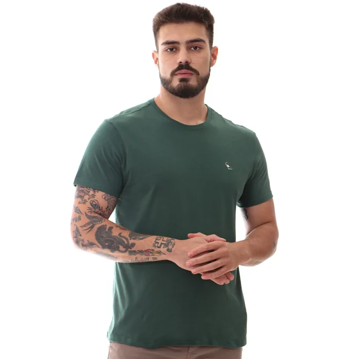 CAMISETA RESERVA REGULAR PATCH TRICOLOR VERDE ESCURO