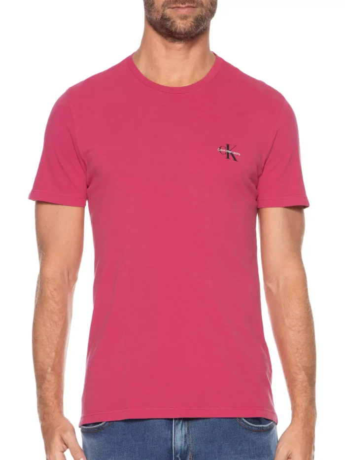 CAMISETA REISSUE PEITO CALVIN KLEIN ROSA ESCURO